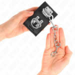 KINK - MUÑEQUERAS MULTIPOSICIÓN CON CIERRE CANDADO NEGRO AJUSTABLE 16-23 CM X 5.5 CM - Imagen 3