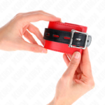 KINK - MUÑEQUERAS ROJO CON CORREA NEGRO AJUSTABLE 17-28 CM X 6 CM - Imagen 3