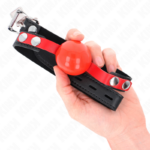 KINK - MORDAZA DE BOLA 4 CM SUAVE DE TPE MODELO 4 60 x 2 CM AJUSTABLE 37-52 CM - Imagen 4