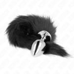 KINK - PLUG ANAL TALLA L 10 X 4 CM CON COLA SINTÉTICA 40 CM NEGRO - Imagen 3