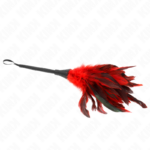 KINK - PLUMAS DE POLLO PARA COSQUILLAS CON FORMA CUERNO DE CRIADA ROJO 36 CM - Imagen 4