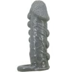 PRETTY LOVE - FUNDA REALÍSTICA ALARGADORA Y RETARDANTE PARA PENE GRIS - Imagen 2
