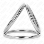 KINK - ANILLO PENE TRIPLE METAL CROMADO 3.2 CM A 4.5 CM - Imagen 4