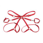 SUBBLIME - 953706 ESPOSAS CON CINTURÓN BONDAGE ROJO TALLA ÚNICA - Imagen 4
