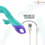 INTENSE - FRED VIBRADOR RECARGABLE RABBIT AZUL - Imagen 5