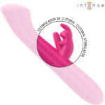 INTENSE - JULIETA VIBRADOR RABBIT 18,6 CM 10 VIBRACIONES ROSA - Imagen 5