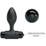 PRETTY LOVE - VIBRA BUTT PLUG ANAL 10 VIBRACIONES NEGRO - Imagen 5