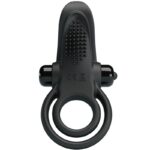 PRETTY LOVE - DOBLE ANILLO VIBRADOR + ESTIMULADOR CLÍTORIS 10 VIBRACIONES NEGRO - Imagen 3