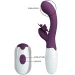 PRETTY LOVE - BUTTERFLY KISS VIBRADOR RABBIT  ESTIMULADOR PUNTO G MORADO - Imagen 4