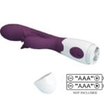 PRETTY LOVE - BUTTERFLY KISS VIBRADOR RABBIT  ESTIMULADOR PUNTO G MORADO - Imagen 5