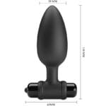 PRETTY LOVE - VIBRA BUTT PLUG 2 PLUG ANAL 10 VIBRACIONES NEGRO - Imagen 3