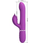 PRETTY LOVE - VIBRADOR ESTIMULADOR MULTIFUNCIÓN 4 EN 1 MORADO - Imagen 5