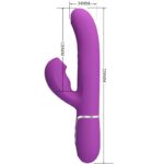 PRETTY LOVE - PERLITA VIBRADOR RABBIT MULTIFUNCIÓN 3 EN 1 MORADO - Imagen 5