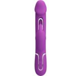 PRETTY LOVE - KAMPAS VIBRADOR RABBIT MULTIFUNCIÓN 3 EN 1 MORADO - Imagen 2