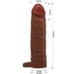 PRETTY LOVE - KAILE FUNDA PARA PENE CON EXTENSIÓN DE 2.5 CM MULATO - Imagen 5