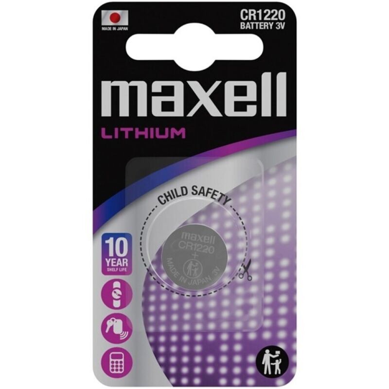 img_199017_59dd485746b40337f618ae5ea7df821c_1.jpg MAXELL - PILA BOTON LITIO CR1220 3V BLISTER*1 - Imagen 1