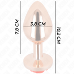 KINK - PLUG ANAL ORO ROSADO ROSA ROJA L - Imagen 4