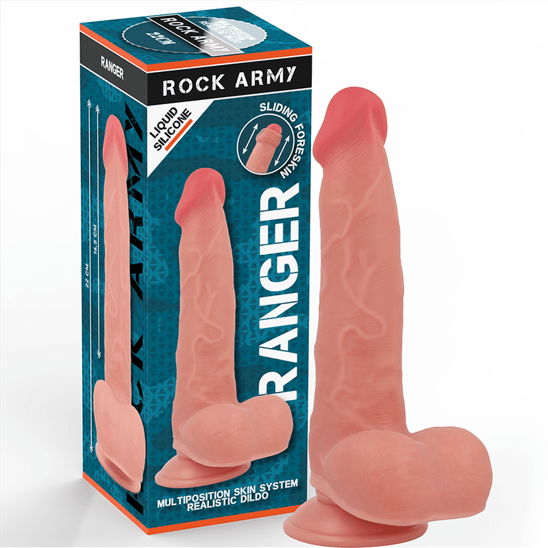 img_199881_78bbe5a868be6453e611fac5c83ada29_1.png ROCKARMY - RANGER DILDO REALISTA DUAL DENSITY LIQUID SILICONE 22 CM -O- 3.6 CM - Imagen 1