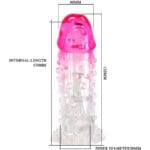 PRETTY LOVE - WILFORD FUNDA REALÍSTICA ALARGADORA CON RELIEVE PARA PENE ROSA - Imagen 5