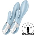 SATISFYER - AIR PUMP BUNNY 1 VIBRADOR INFLABLE RABBIT AZUL - Imagen 2