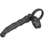 PRETTY LOVE - TATUM ANILLO VIBRADOR PENE CON PLUG 10 VIBRACIONES NEGRO - Imagen 3