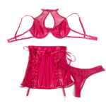 SUBBLIME - 957605 CONJUNTO SUJETADOR Y FALDA DE CUERO ROJO S/M - Imagen 5