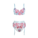 SUBBLIME - 957643 CONJUNTO SUJETADOR Y LIGUERO CON BORDADOS DE FLORES ROSAS S/M - Imagen 5