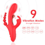 ARMONY - VIBRADOR ESTIMULADOR PUNTO G Y CLÍTORIS ROJO - Imagen 3
