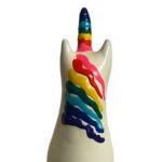 CONDOMERIE - PRESERVATIVO DECORATIVO PINTADO A MANO ARCOÍRIS UNICORNIO - Imagen 2