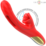 INTENSE - JESSICA VIBRADOR MULTIFUNCIÓN ESTIMULACIÓN CLÍTORIS 24.8 CM ROJO - Imagen 4