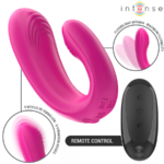 INTENSE - JANET ESTIMULADOR Y VIBRADOR DUAL EN FORMA DE U CON CONTROL REMOTO ROSA - Imagen 2