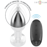 INTENSE - PLUG ANAL 10 VIBRACIONES METAL CON CONTROL REMOTO S - Imagen 4