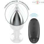 INTENSE - PLUG ANAL 10 VIBRACIONES METAL CON CONTROL REMOTO M - Imagen 4