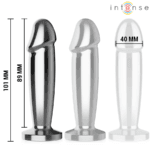 INTENSE - PLUG ANAL 10 VIBRACIONES METAL EN FORMA DE DILDO CON CONTROL REMOTO M - Imagen 5