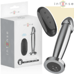 INTENSE - PLUG ANAL 10 VIBRACIONES METAL EN FORMA DE DILDO CON CONTROL REMOTO M