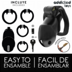 ADDICTED TOYS LOCKED - MINDNIGHT CELL JAULA PARA PENE TALLA M - Imagen 4