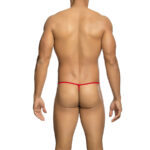 MOB - TANGA TRANSPARENTE CON FORMA DE T ROJO TALLA S/M - Imagen 3