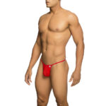 MOB - TANGA TRANSPARENTE CON FORMA DE T ROJO TALLA S/M - Imagen 2