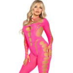 LEG AVENUE - BODYSTOCKING ROSA CON ESPALDA ABIERTA TALLA ÚNICA - Imagen 3