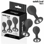 ADDICTED TOYS - SET DE 3 PLUG SILICONA ANAL CON JOYA