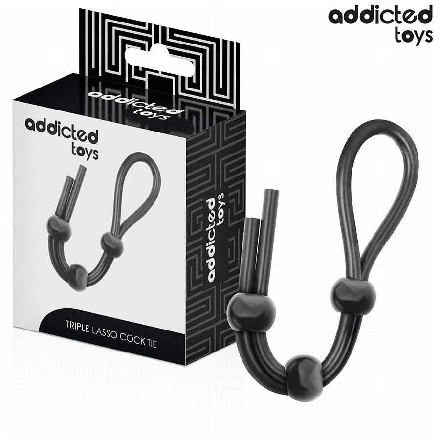 ADDICTED TOYS - CUERDA SILICONA PARA EL PENE DE LAZO TRIPLE