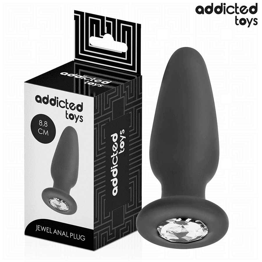 ADDICTED TOYS - PLUG ANAL CON JOYA SILICONA TALLA S 8,8 CM
