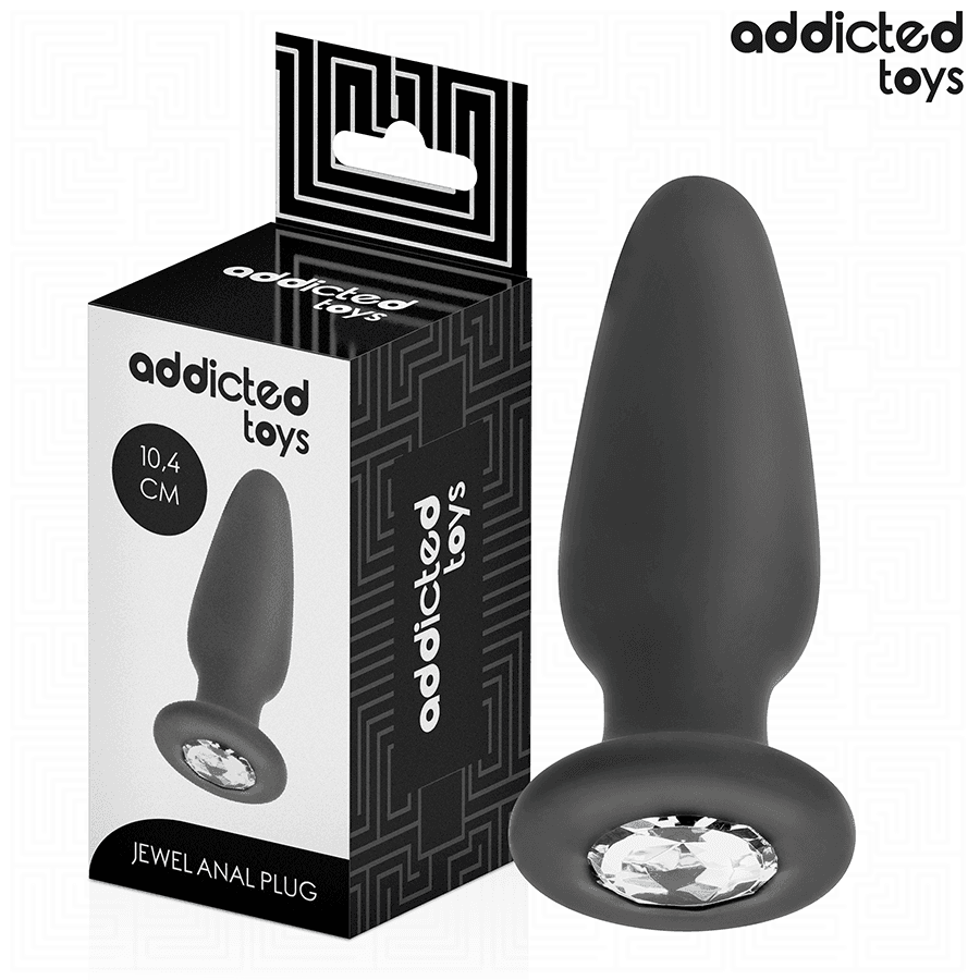 ADDICTED TOYS - PLUG ANAL CON JOYA SILICONA TALLA M 10,4 CM