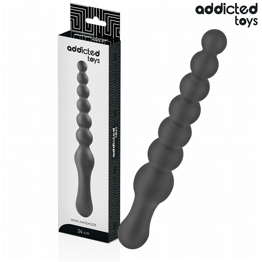 ADDICTED TOYS - MASAJEADOR ANAL DOBLE SILICONA 24 CM
