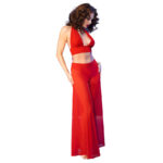 CHILIROSE - CR  4857 SET TOP Y PANTALONES ROJO TALLA S - Imagen 3