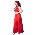 CHILIROSE - CR  4857 SET TOP Y PANTALONES ROJO TALLA S - Imagen 2