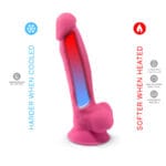 SILEXD - MODELO 1 PENE REALÍSTICO SILICONA PREMIUM SILEXPAN ROSA FLUORESCENTE 17.5 CM - Imagen 4