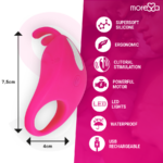 MORESSA - BRAD PREMIUM SILICONE RECARGABLE ROSA - Imagen 4