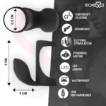 MORESSA - BRANDON POTENTE ANILLO VIBRADOR CON FUNDA DE ENGROSAMIENTO MASCULINO - Imagen 4