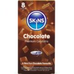 SKINS - PRESERVATIVOS PREMIUM SABOR CHOCOLATE PACK 8